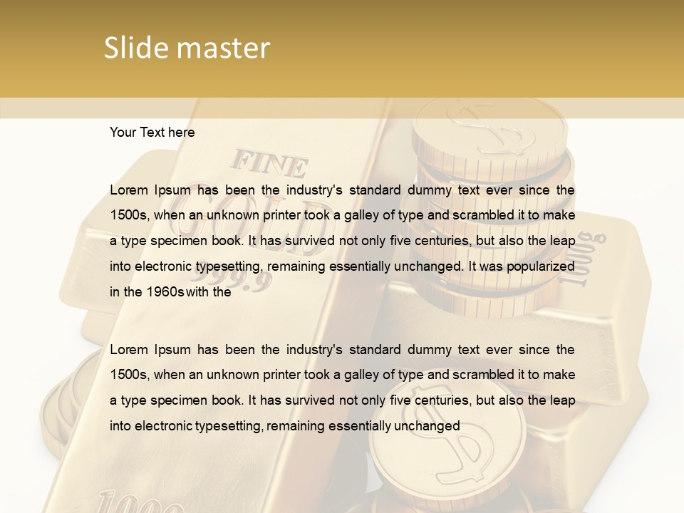 Purity Ingot Isolated PowerPoint Template