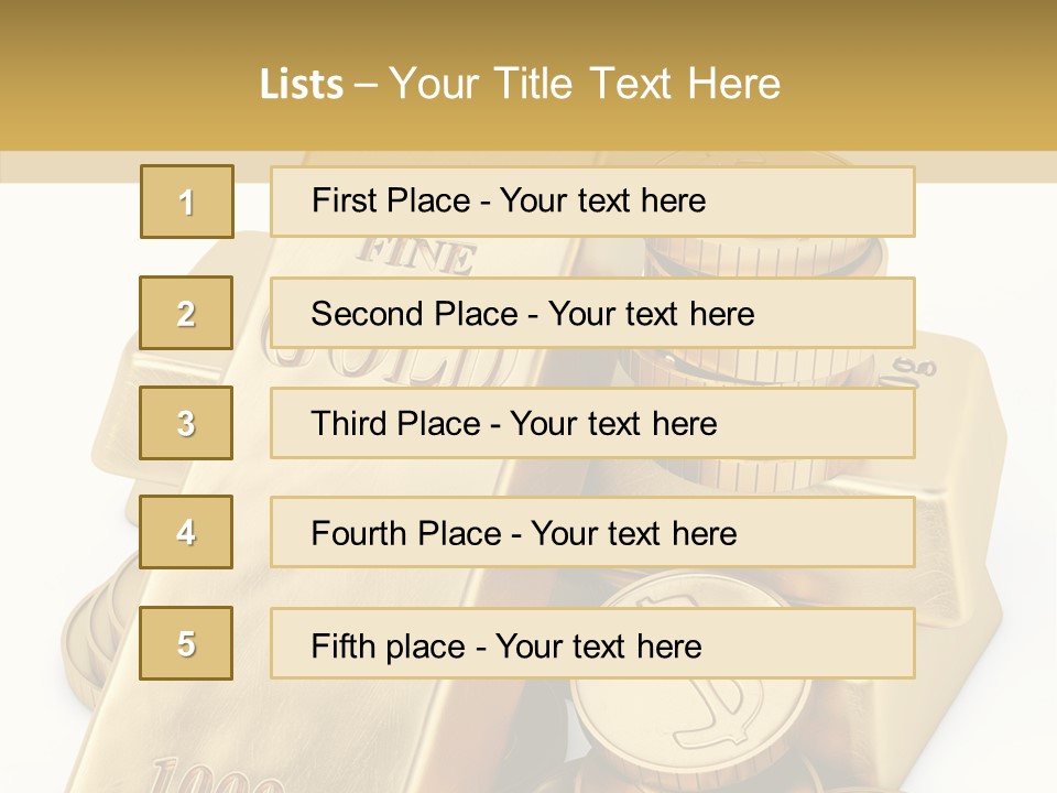 Purity Ingot Isolated PowerPoint Template