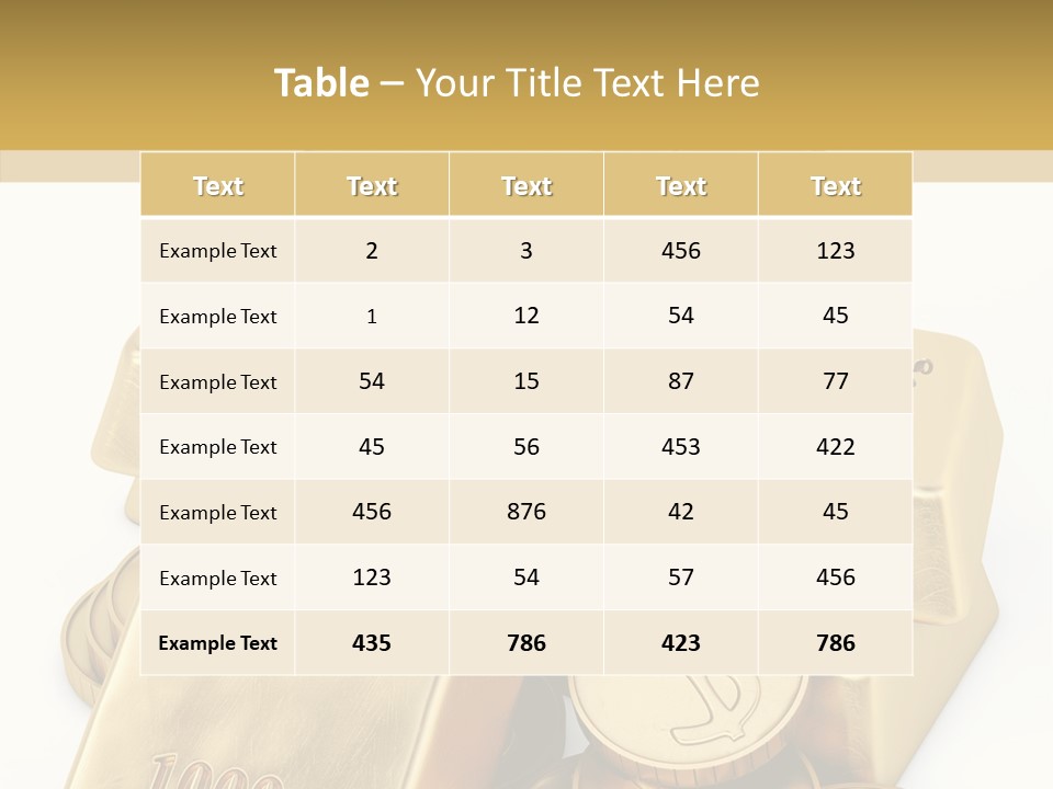 Purity Ingot Isolated PowerPoint Template