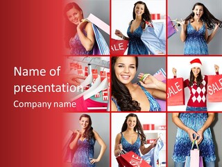 Happy Person Feminine PowerPoint Template