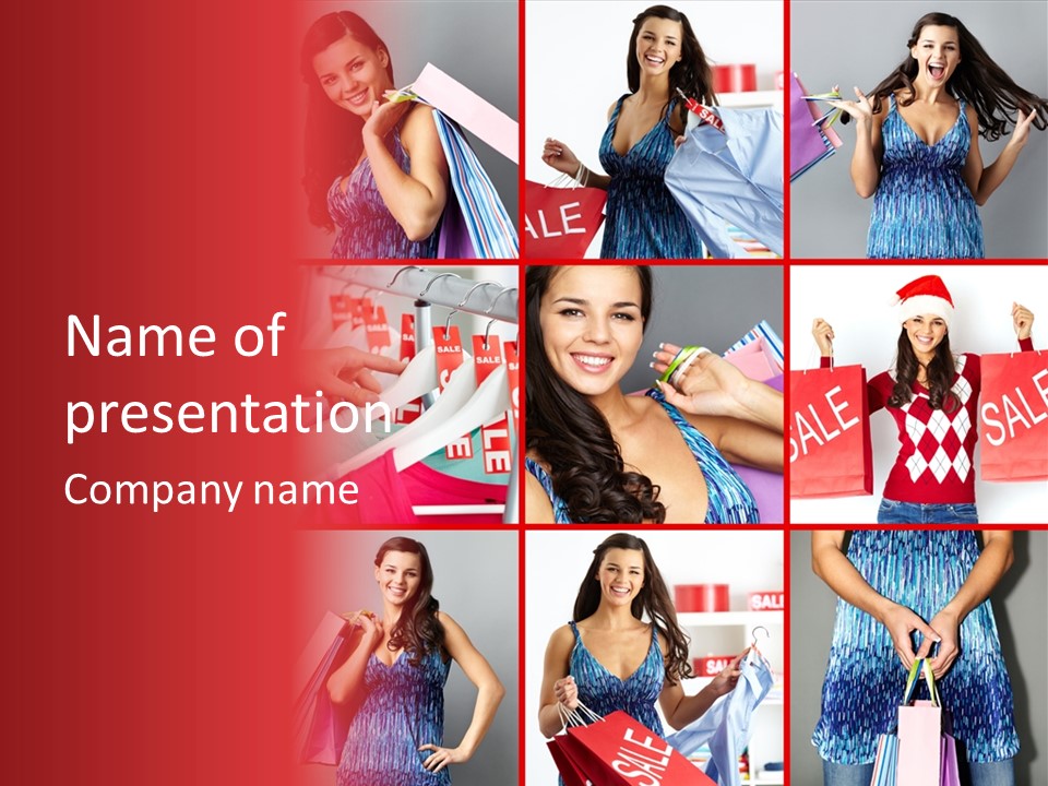 Happy Person Feminine PowerPoint Template