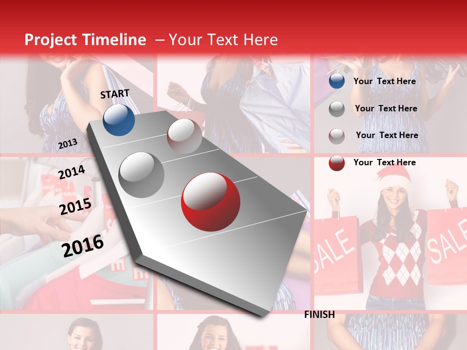 Happy Person Feminine PowerPoint Template