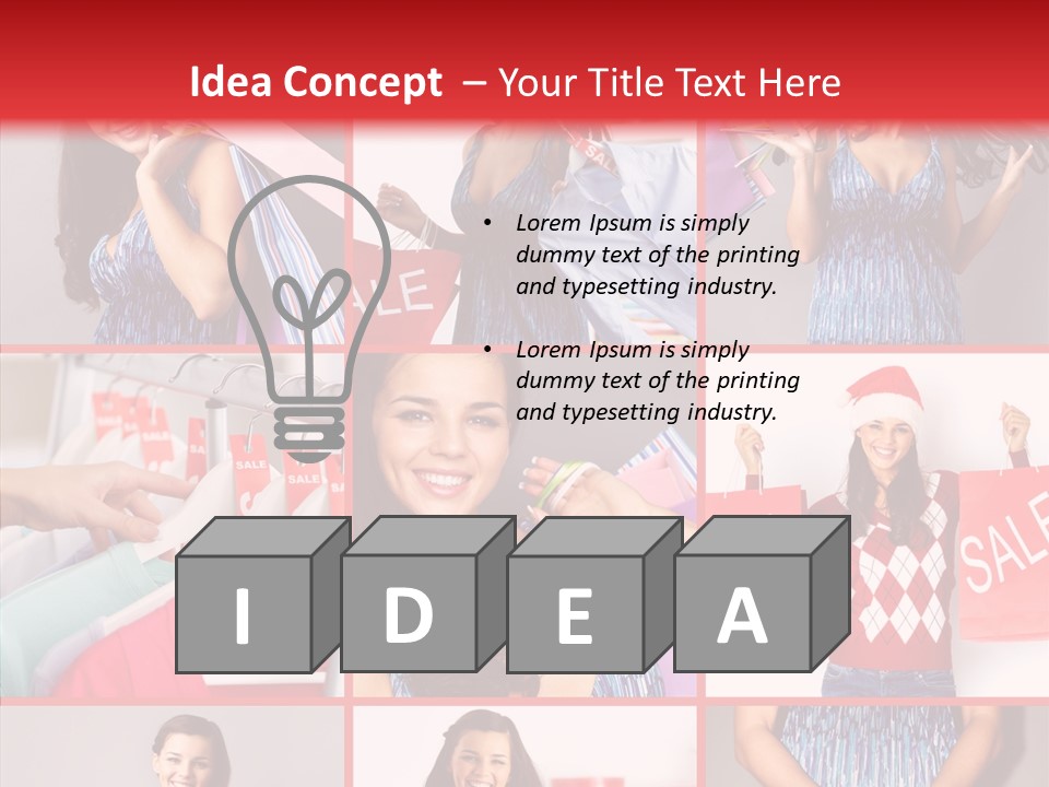 Happy Person Feminine PowerPoint Template