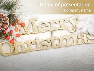 Glitter Celebration Holiday PowerPoint Template