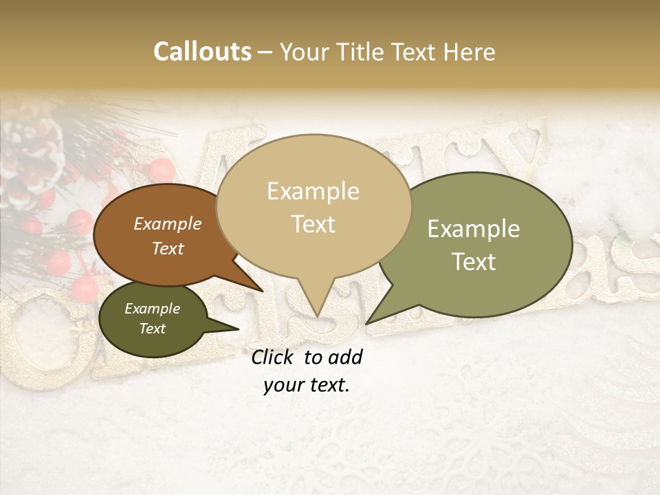 Glitter Celebration Holiday PowerPoint Template