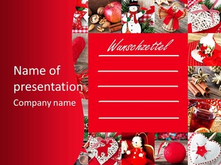 Geschenkgutschein Weihnachtskarte Elche PowerPoint Template