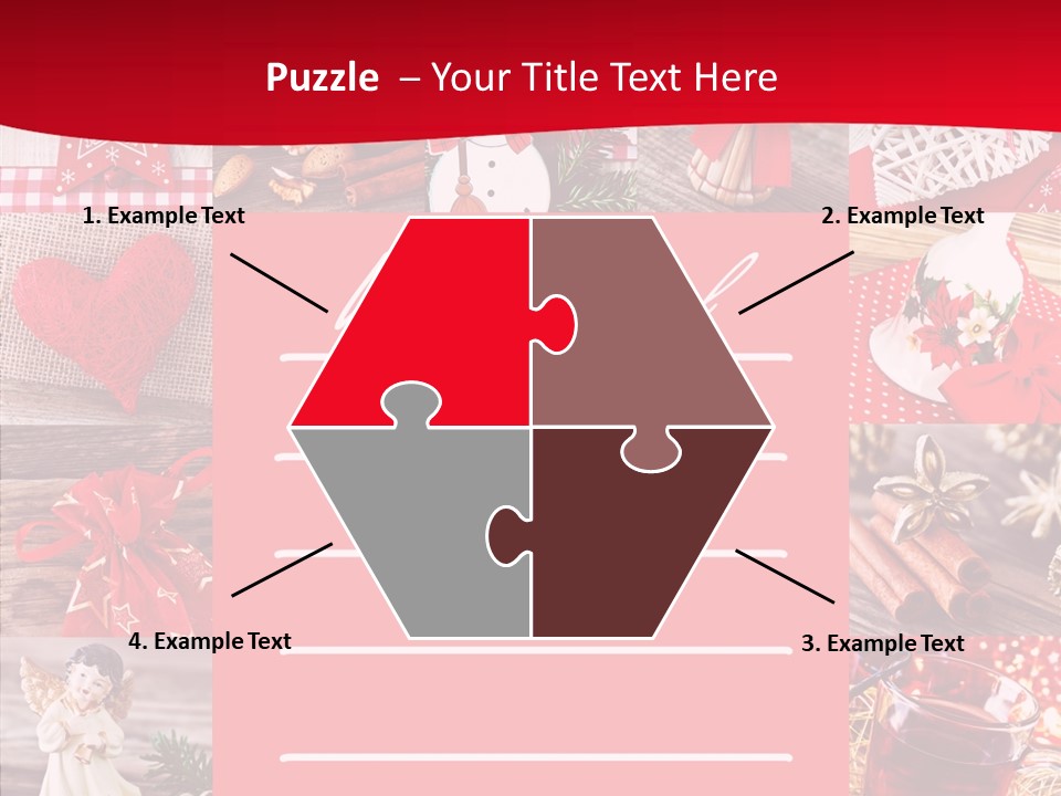 Geschenkgutschein Weihnachtskarte Elche PowerPoint Template