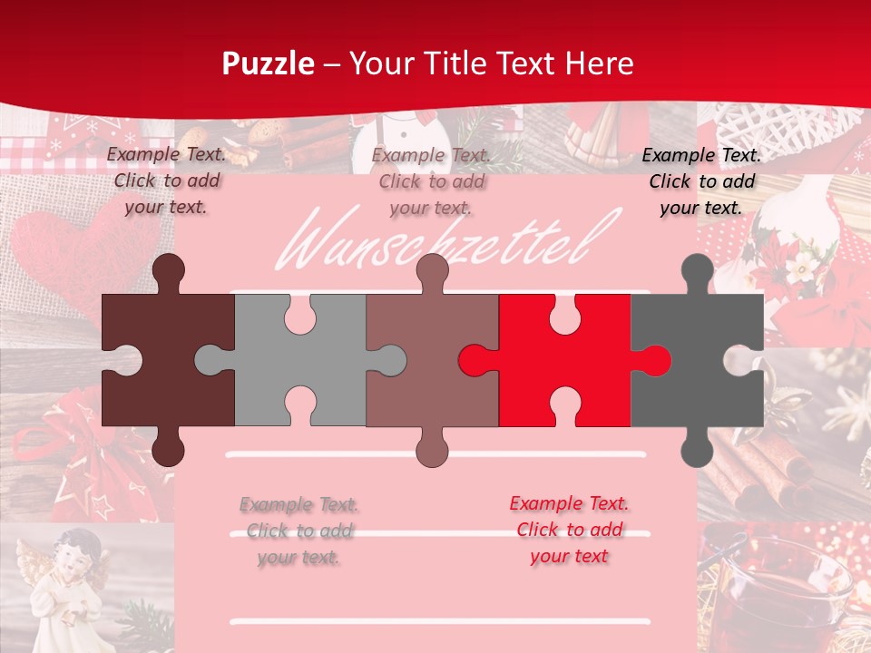 Geschenkgutschein Weihnachtskarte Elche PowerPoint Template