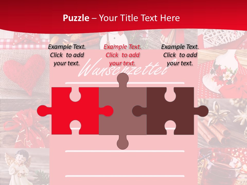 Geschenkgutschein Weihnachtskarte Elche PowerPoint Template