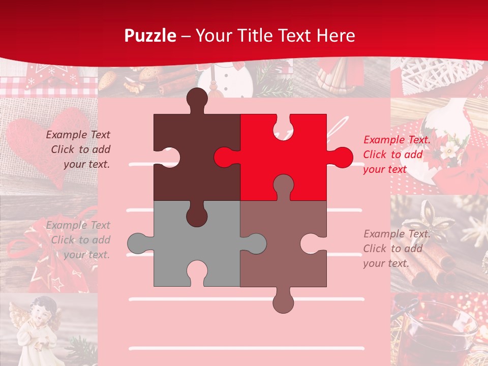 Geschenkgutschein Weihnachtskarte Elche PowerPoint Template