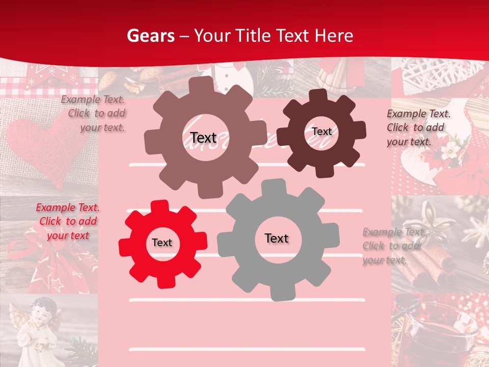 Geschenkgutschein Weihnachtskarte Elche PowerPoint Template