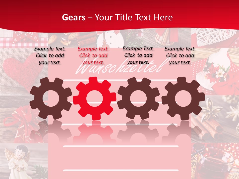 Geschenkgutschein Weihnachtskarte Elche PowerPoint Template