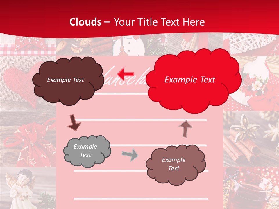 Geschenkgutschein Weihnachtskarte Elche PowerPoint Template