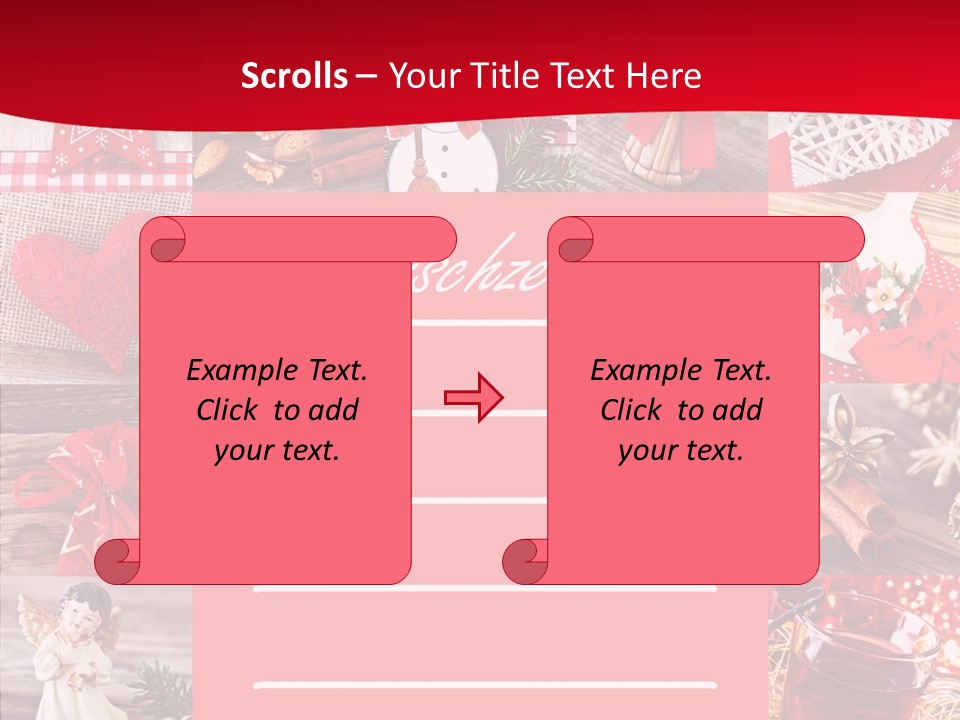 Geschenkgutschein Weihnachtskarte Elche PowerPoint Template