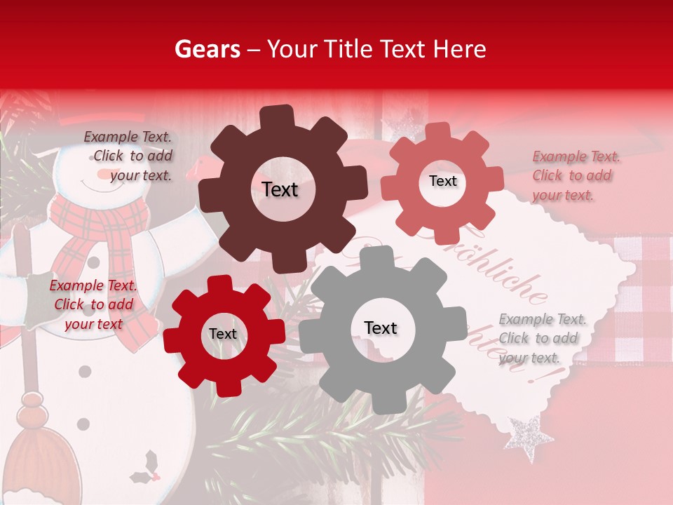 Kids Spielzeug Tannenzweig PowerPoint Template