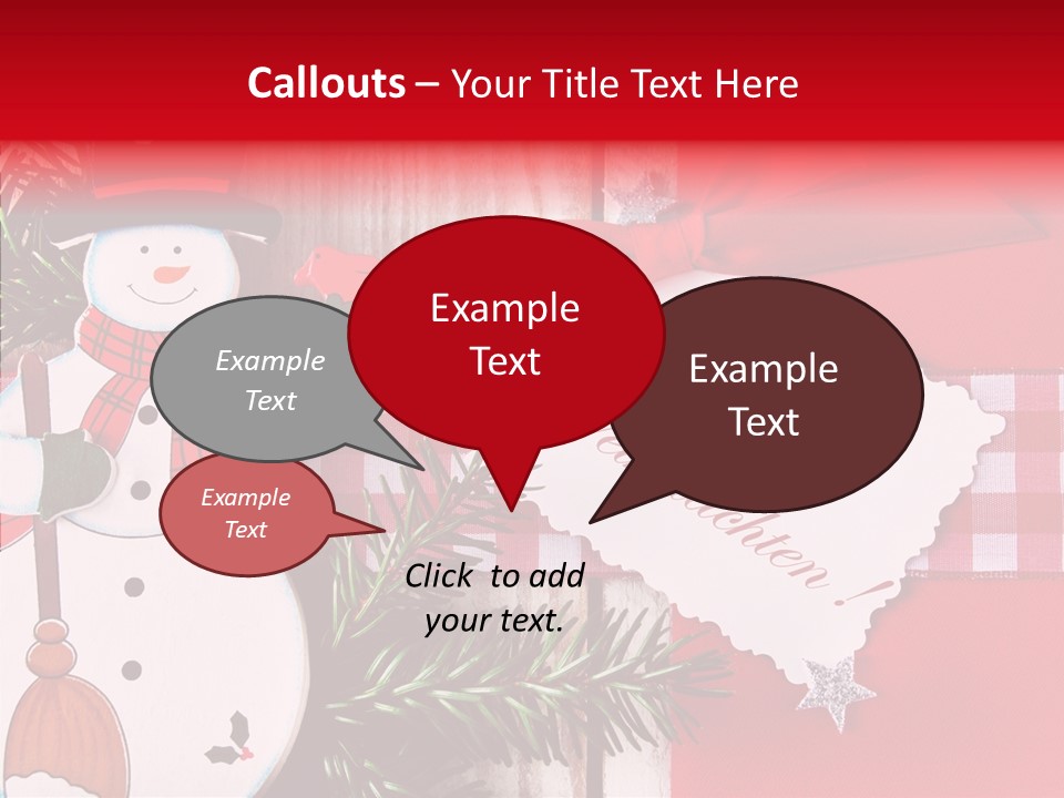 Kids Spielzeug Tannenzweig PowerPoint Template