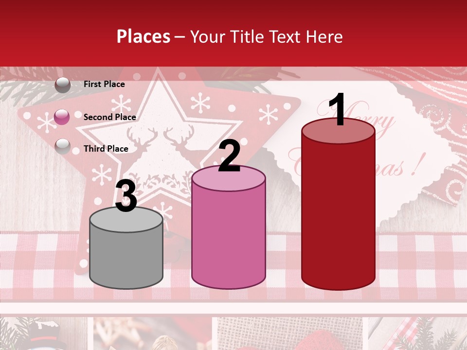 Postkarte Quadrat Weihnachtlich PowerPoint Template