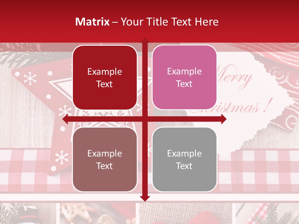 Postkarte Quadrat Weihnachtlich PowerPoint Template