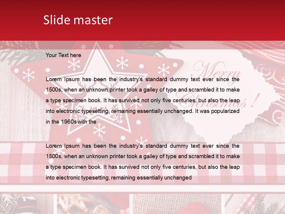 Postkarte Quadrat Weihnachtlich PowerPoint Template