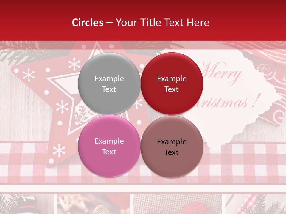 Postkarte Quadrat Weihnachtlich PowerPoint Template