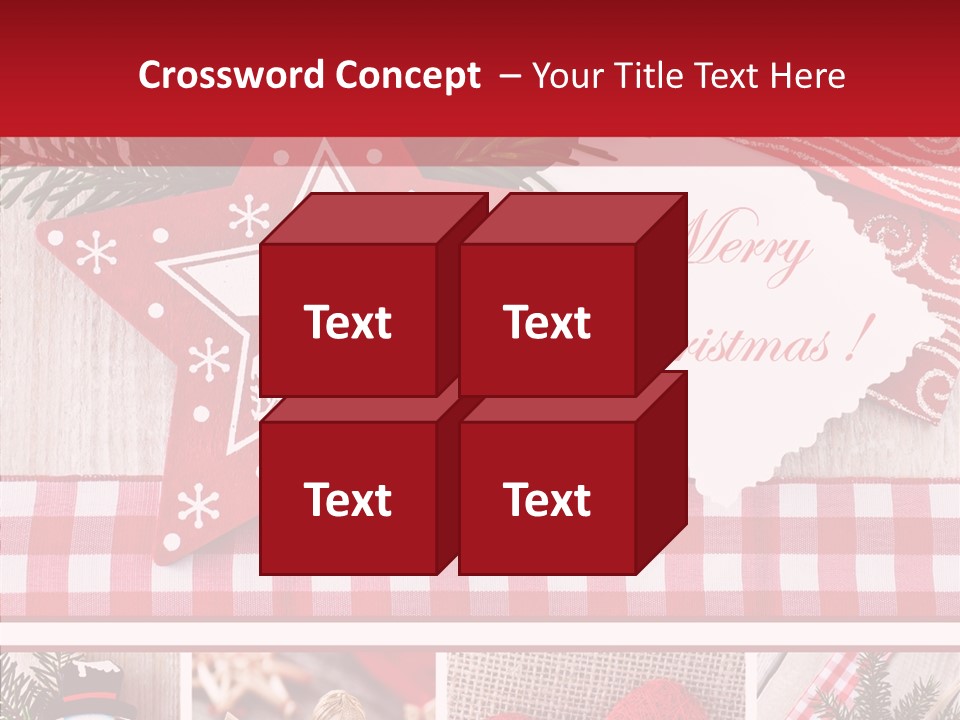Postkarte Quadrat Weihnachtlich PowerPoint Template