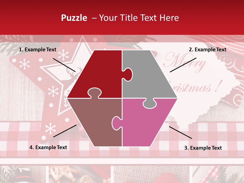 Postkarte Quadrat Weihnachtlich PowerPoint Template