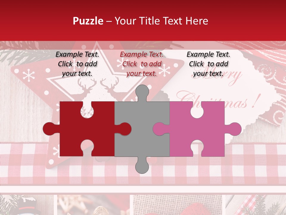 Postkarte Quadrat Weihnachtlich PowerPoint Template