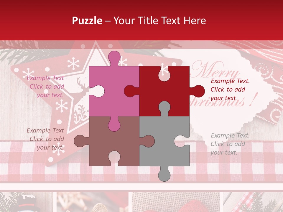 Postkarte Quadrat Weihnachtlich PowerPoint Template