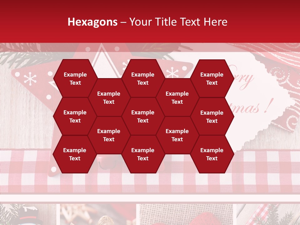 Postkarte Quadrat Weihnachtlich PowerPoint Template