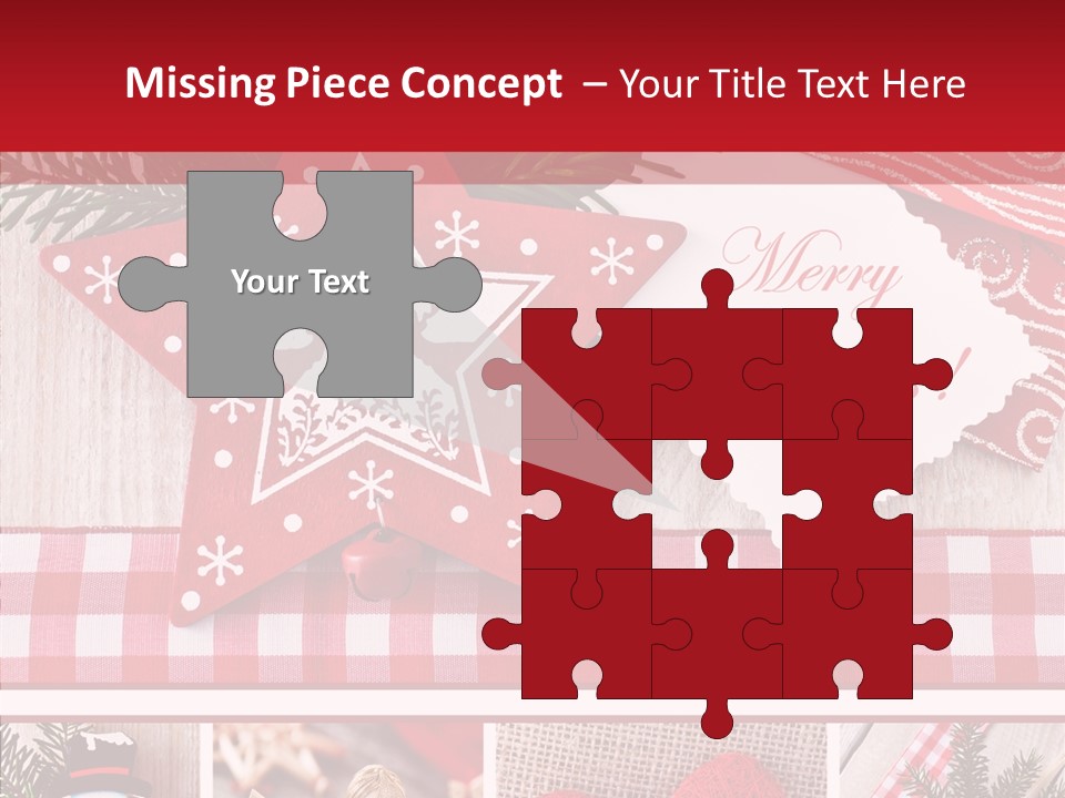 Postkarte Quadrat Weihnachtlich PowerPoint Template