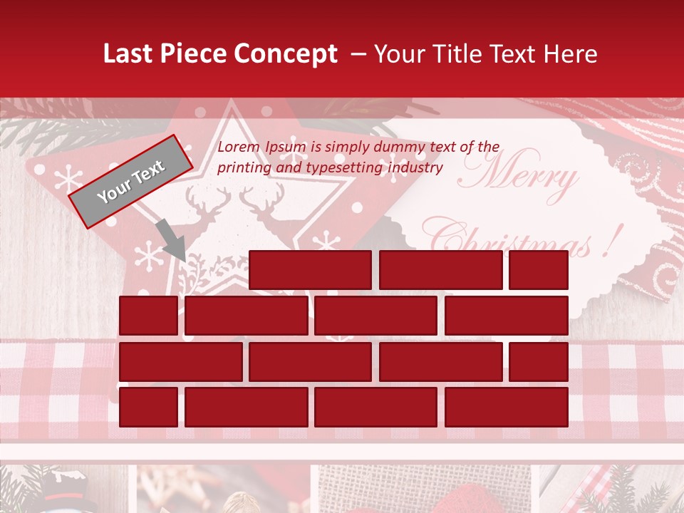 Postkarte Quadrat Weihnachtlich PowerPoint Template