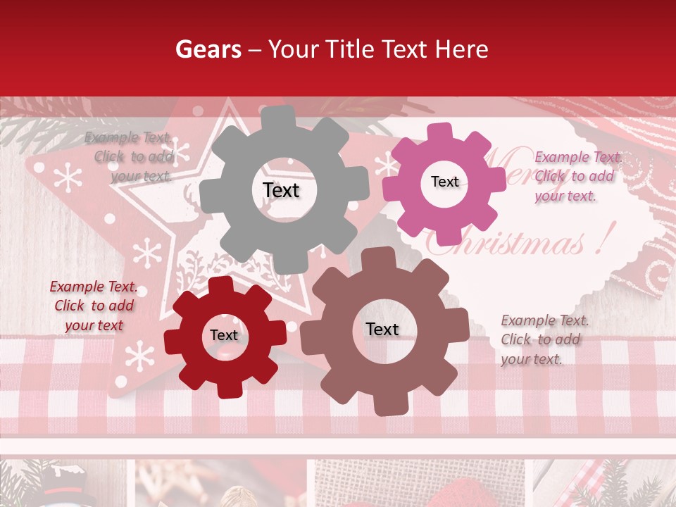 Postkarte Quadrat Weihnachtlich PowerPoint Template
