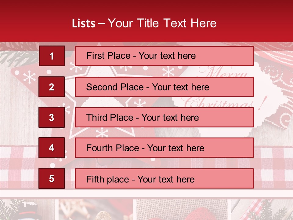 Postkarte Quadrat Weihnachtlich PowerPoint Template