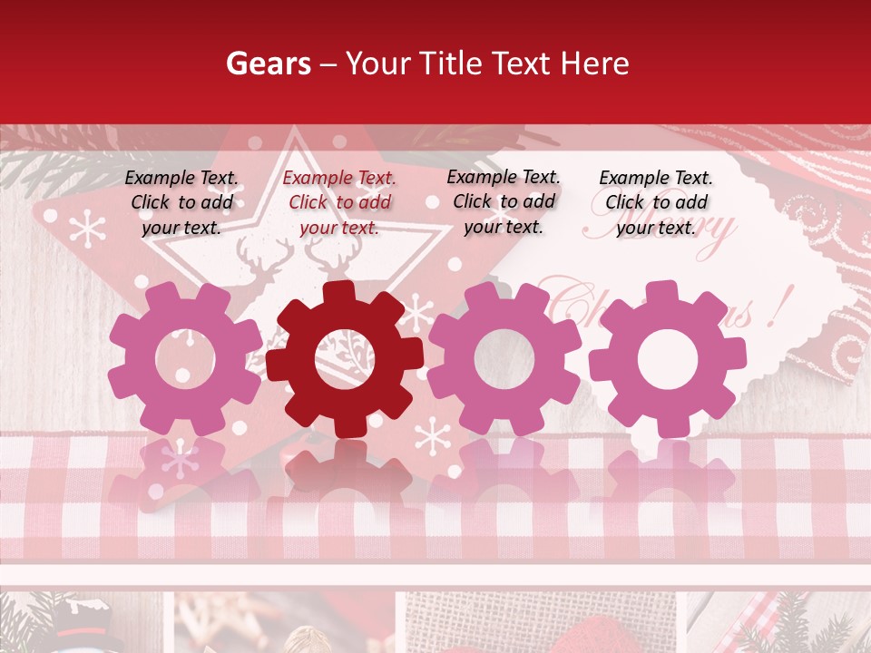 Postkarte Quadrat Weihnachtlich PowerPoint Template