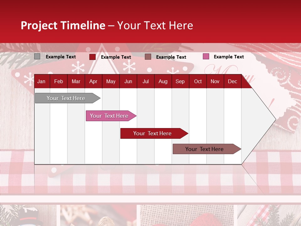 Postkarte Quadrat Weihnachtlich PowerPoint Template