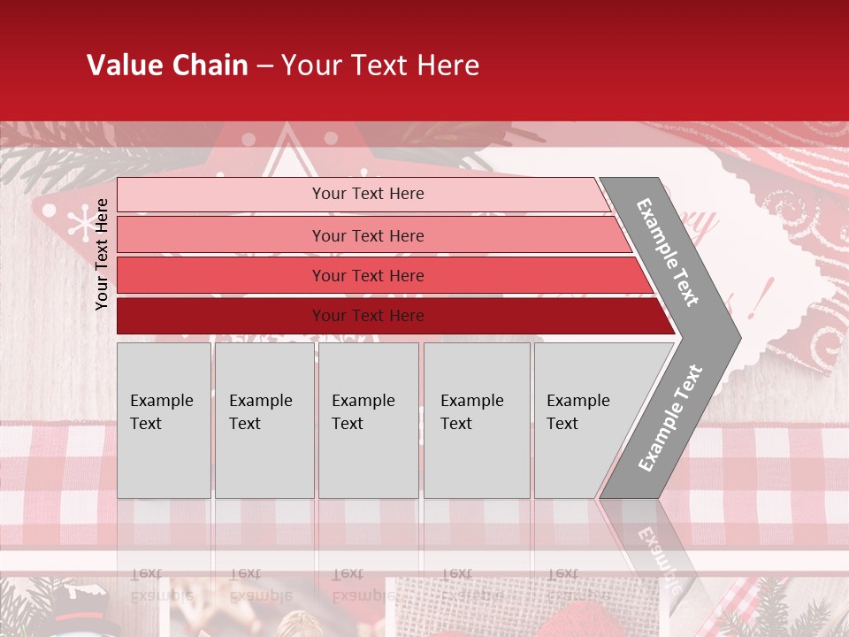 Postkarte Quadrat Weihnachtlich PowerPoint Template