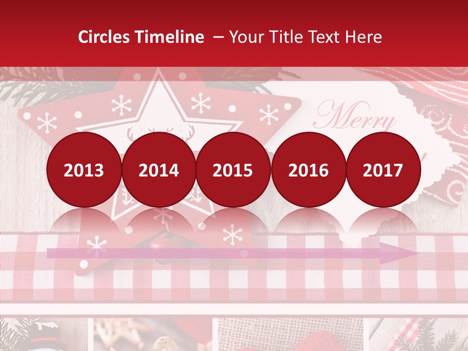 Postkarte Quadrat Weihnachtlich PowerPoint Template
