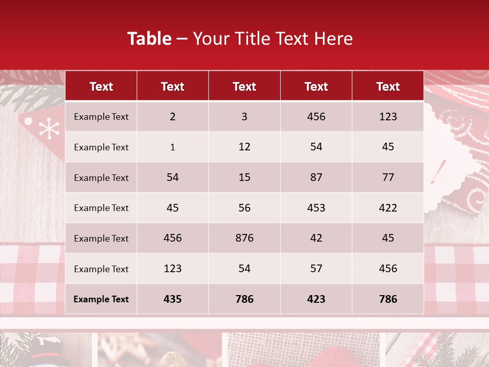 Postkarte Quadrat Weihnachtlich PowerPoint Template