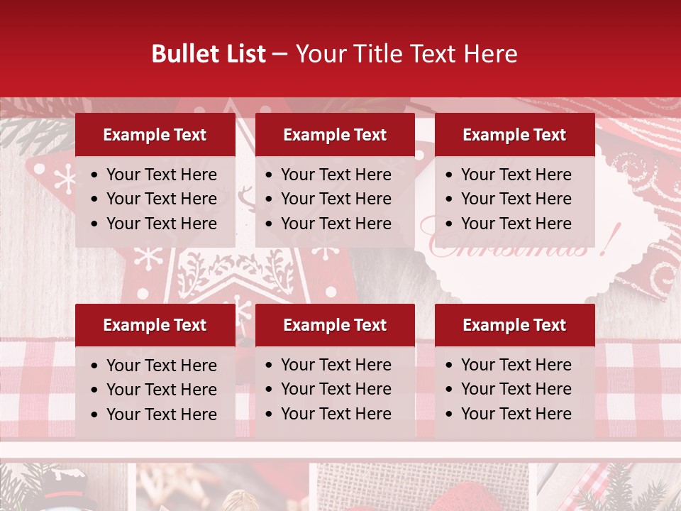 Postkarte Quadrat Weihnachtlich PowerPoint Template