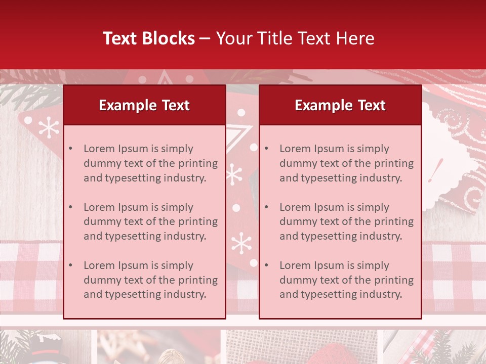 Postkarte Quadrat Weihnachtlich PowerPoint Template