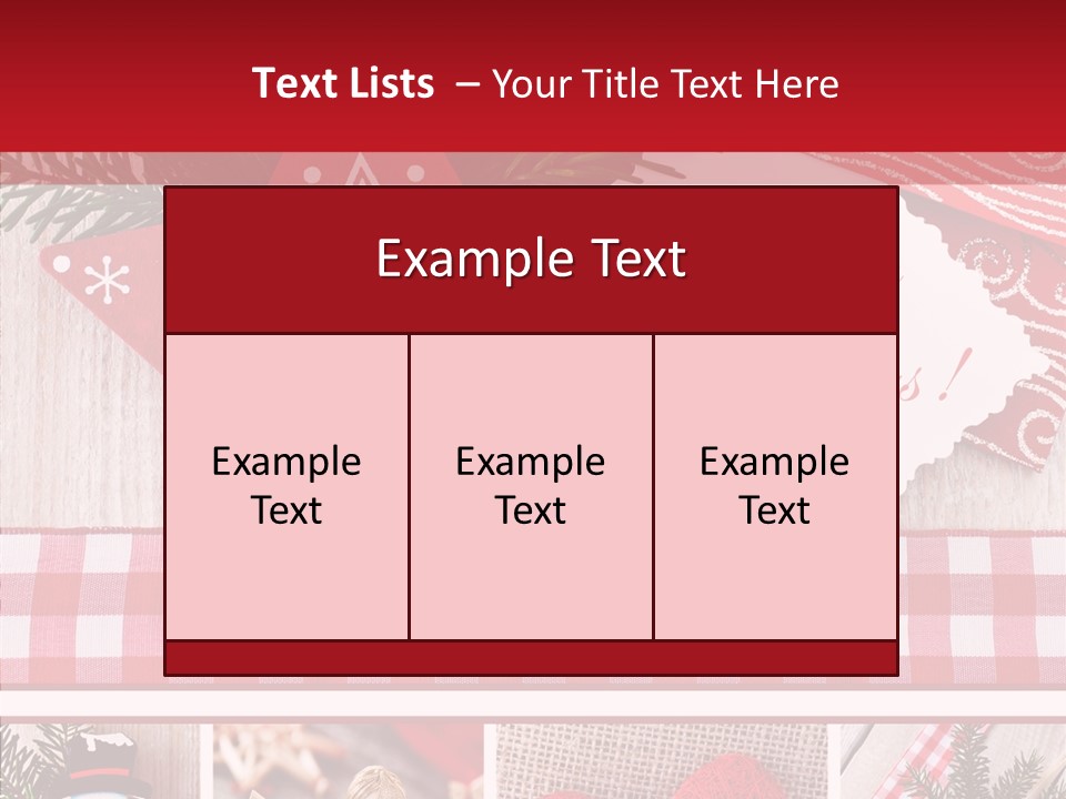 Postkarte Quadrat Weihnachtlich PowerPoint Template