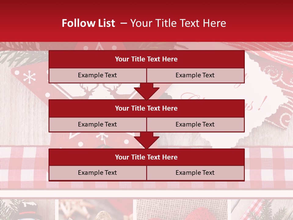 Postkarte Quadrat Weihnachtlich PowerPoint Template