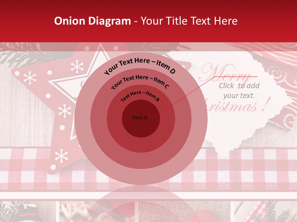 Postkarte Quadrat Weihnachtlich PowerPoint Template