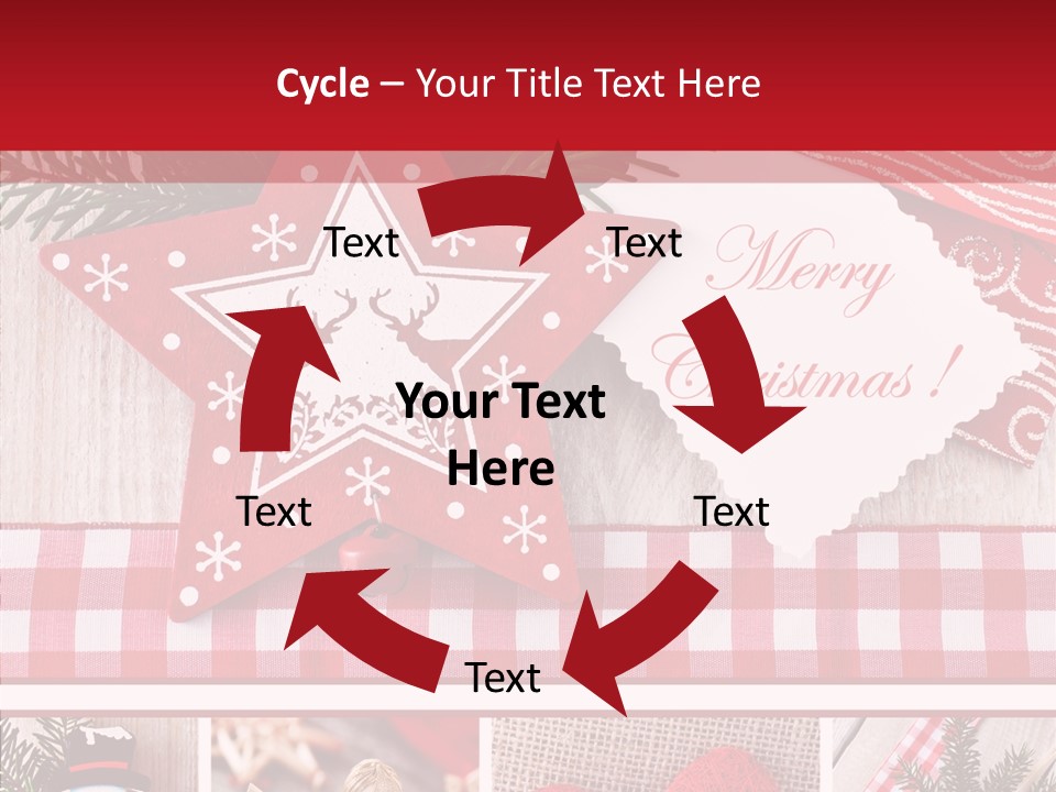 Postkarte Quadrat Weihnachtlich PowerPoint Template