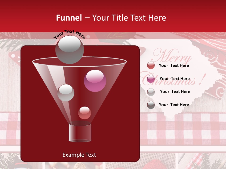 Postkarte Quadrat Weihnachtlich PowerPoint Template