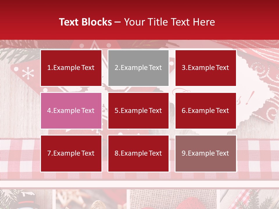 Postkarte Quadrat Weihnachtlich PowerPoint Template