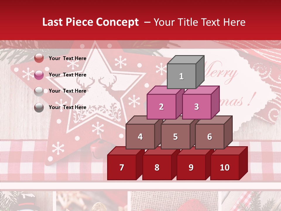 Postkarte Quadrat Weihnachtlich PowerPoint Template