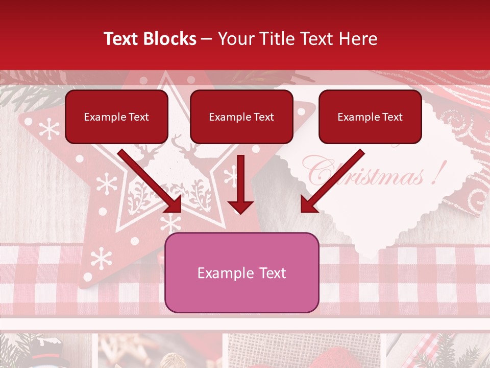 Postkarte Quadrat Weihnachtlich PowerPoint Template
