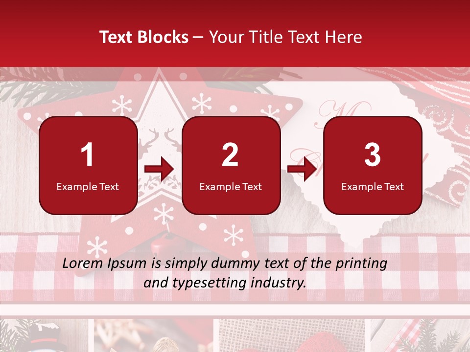 Postkarte Quadrat Weihnachtlich PowerPoint Template