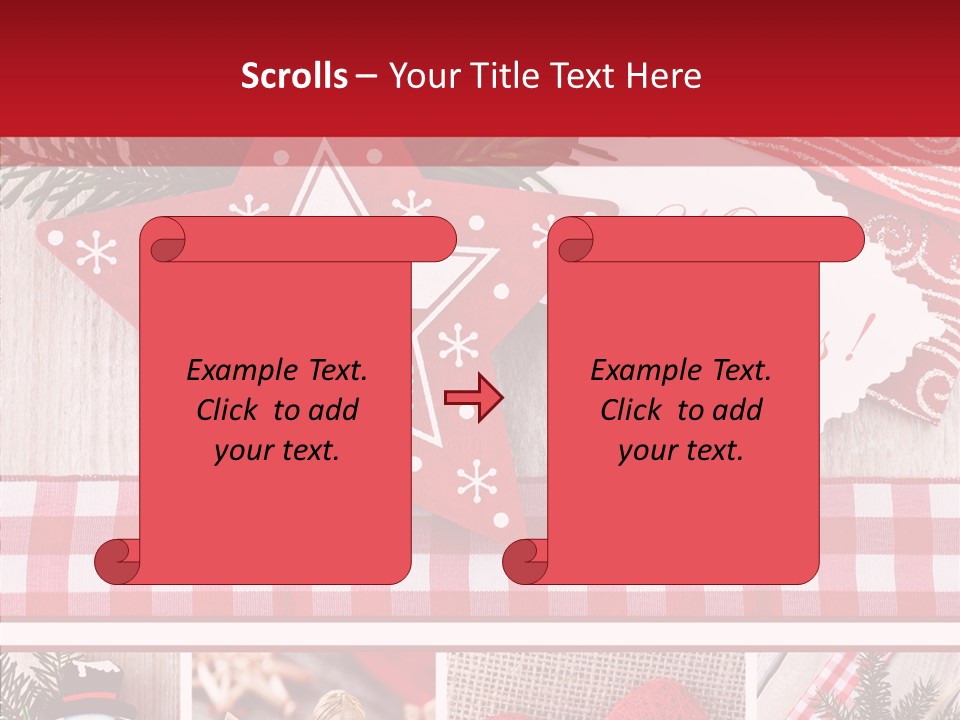 Postkarte Quadrat Weihnachtlich PowerPoint Template